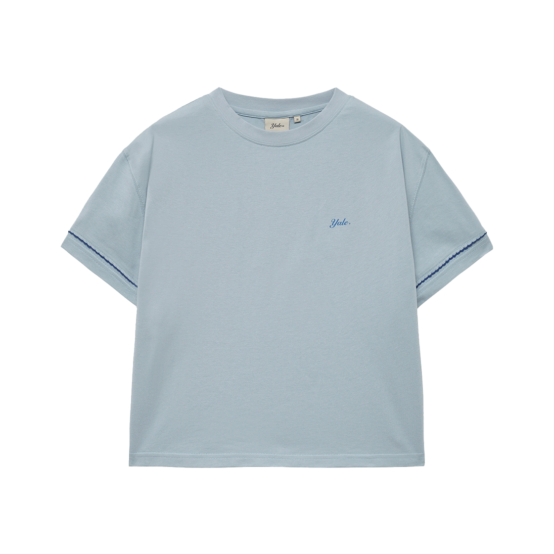 예일 우먼즈 스티치 포인트 티셔츠_블루그레이(Yale Women's Stitch Point T-Shirt Blue Grey)