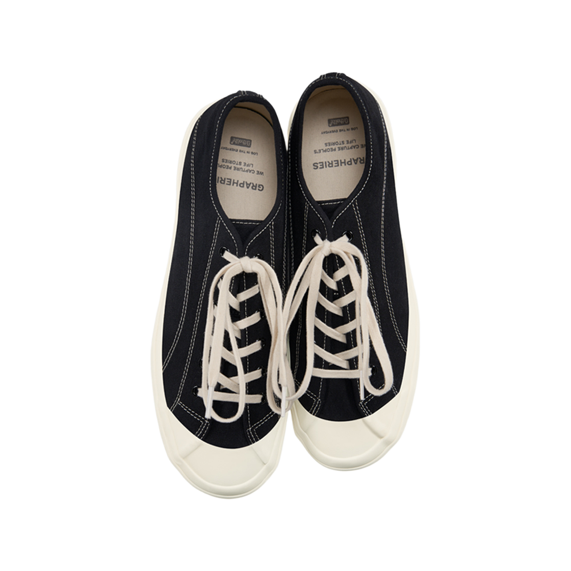 그라퍼리즈 데이즈 슈즈 블랙 에크루(GRAPHERIES DAYS Shoes Black Ecru) - 2