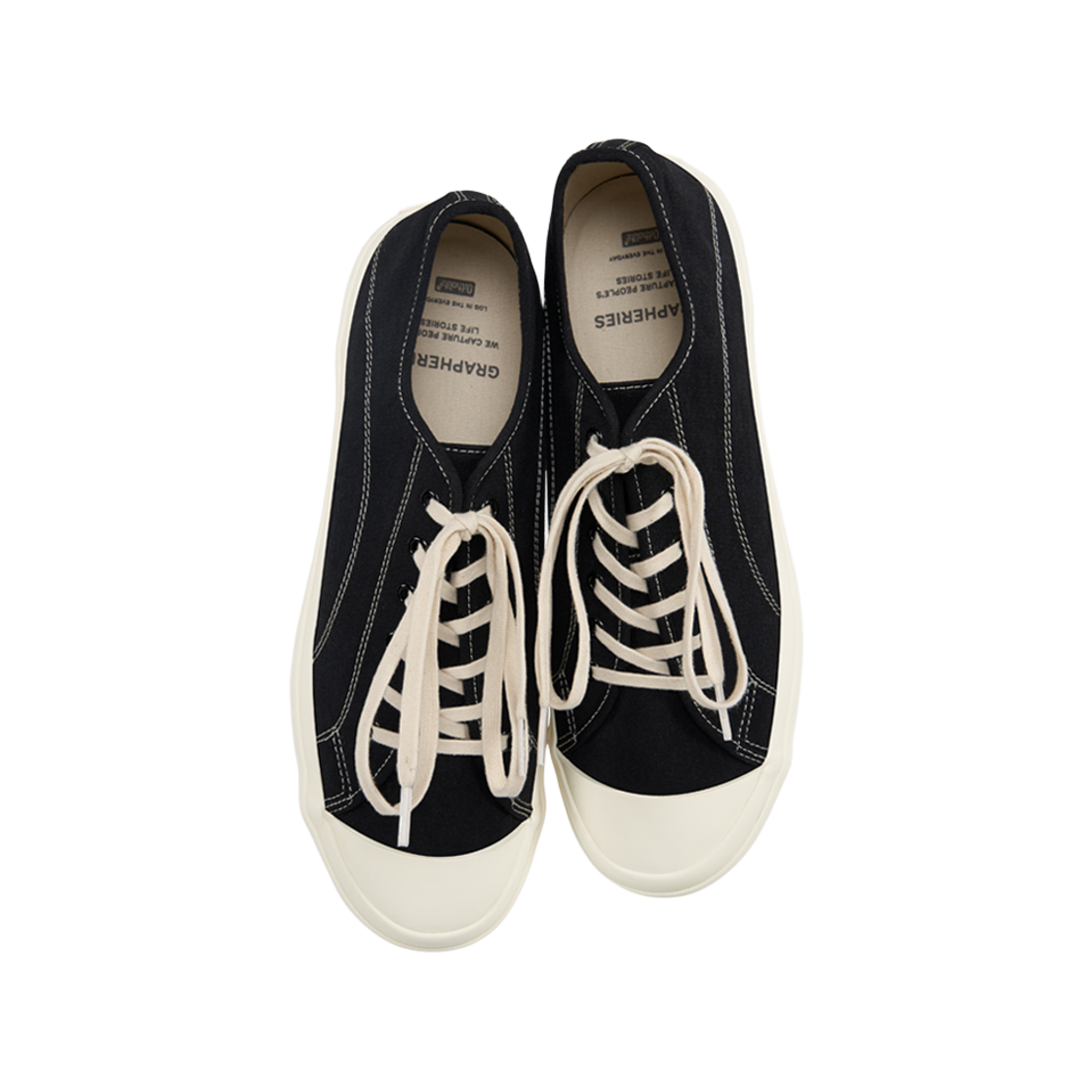 그라퍼리즈 마일드 슈즈 블랙 에크루(GRAPHERIES Mild Shoes Black Ecru) - 2