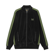 Needles Rib Collar Track Jacket C/PE Velour Black