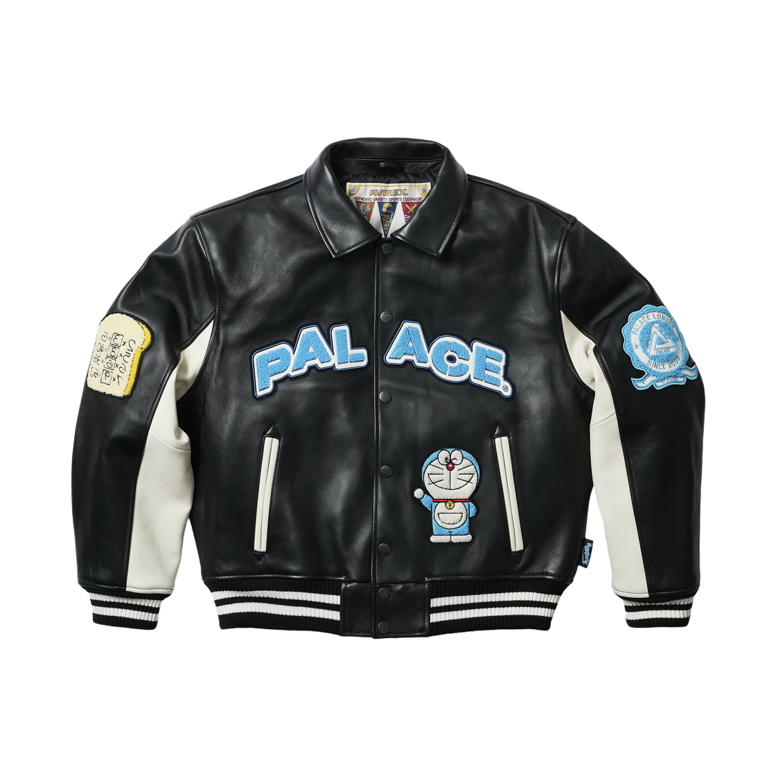 팔라스 x 도라에몽 아비렉스 자켓 블랙 - 25FW(Palace x Doraemon Avirex Jacket Black - 25FW)