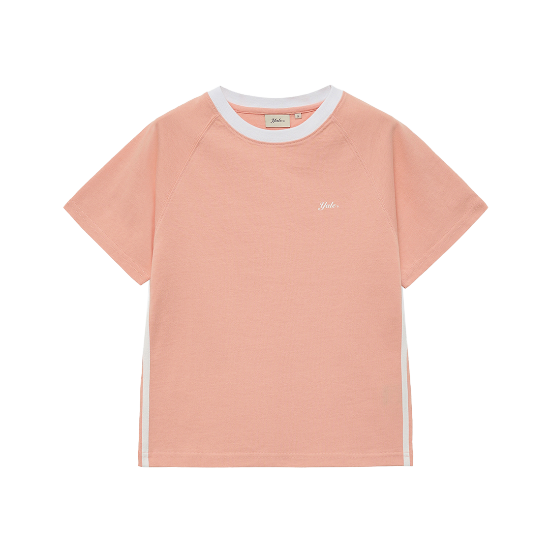 예일 스넬로고 테이핑 티셔츠_살몬(Yale Snell Logo Taping T-Shirt Salmon)