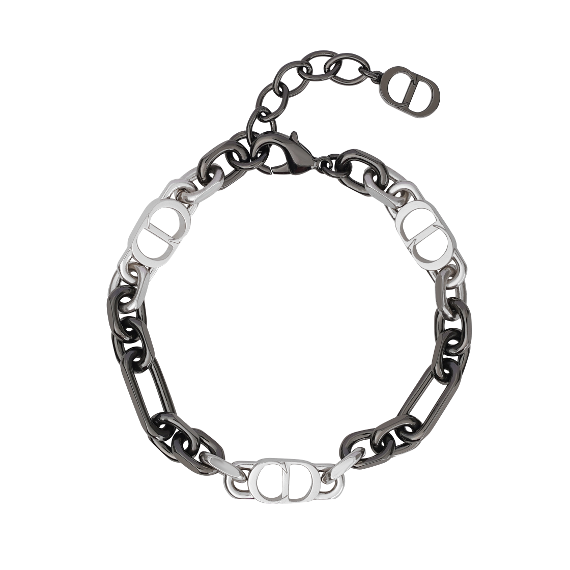 디올 CD 아이콘 체인 링크 브레이슬릿 루테늄 실버(Dior CD Icon Chain Link Bracelet Ruthenium Silver)