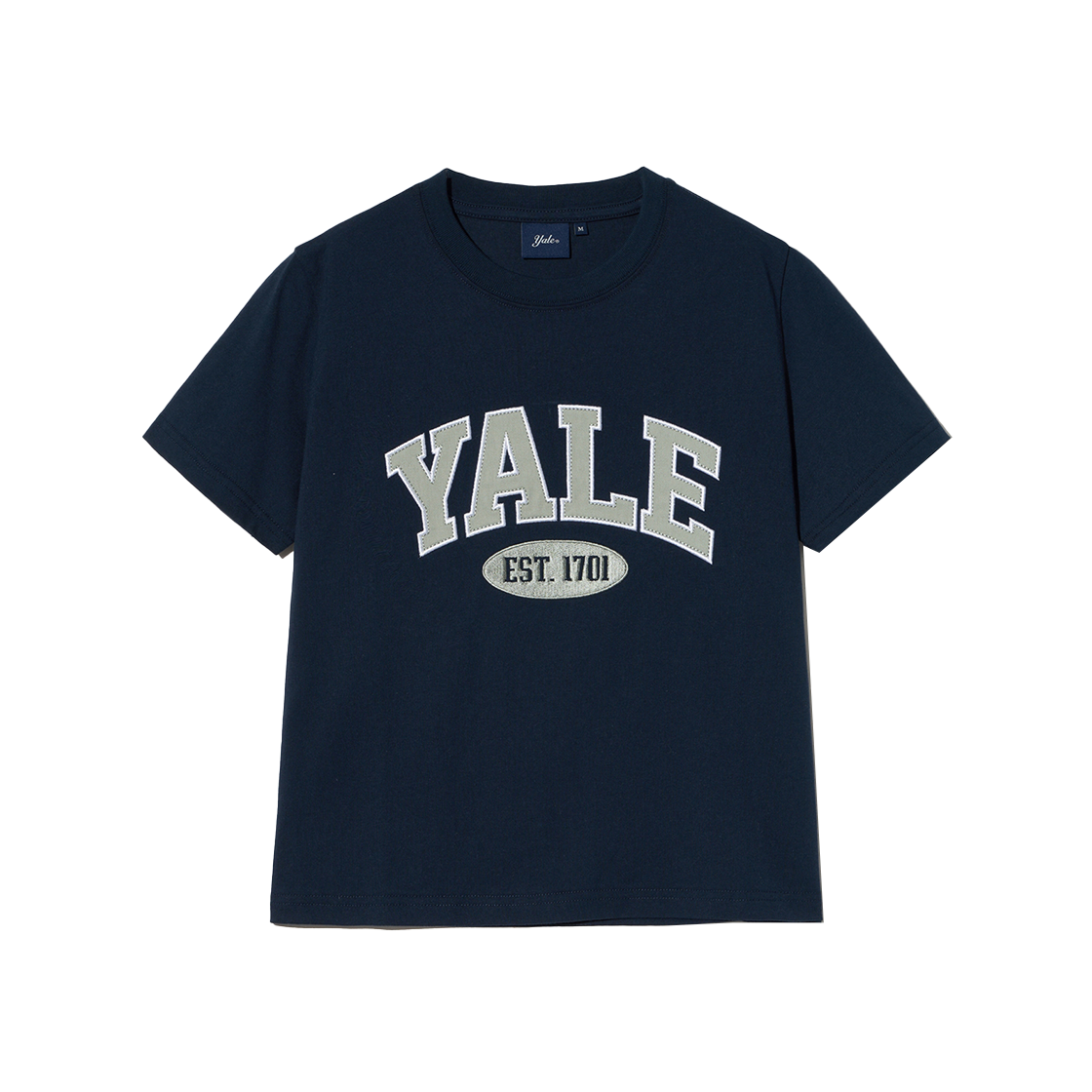 예일 우먼즈 투톤아치 크롭 반팔티셔츠 네이비(Yale Womens 2 Tone Arch Crop Short Sleeve T-Shirt Navy) - 1