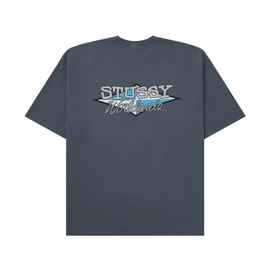 스투시 월드와이드 다이아몬드 티셔츠 피그먼트 다이드 네이비(Stussy Worldwide Diamond T-Shirt Pigment Dyed Navy)