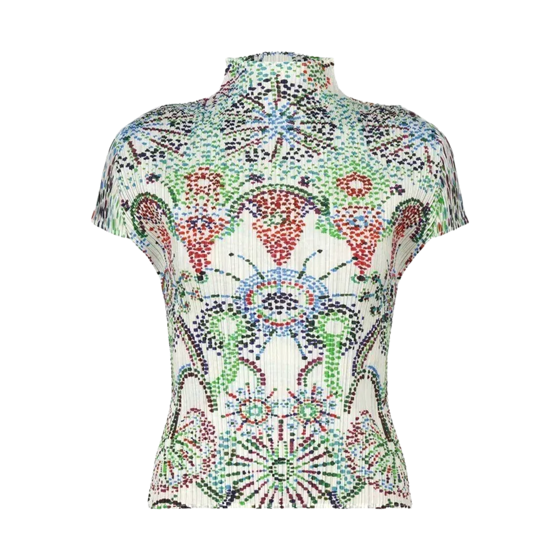 (W) 플리츠 플리즈 이세이 미야케 라이트 페스티벌 탑 화이트((W) Pleats Please Issey Miyake Light Festival Top White) - 1
