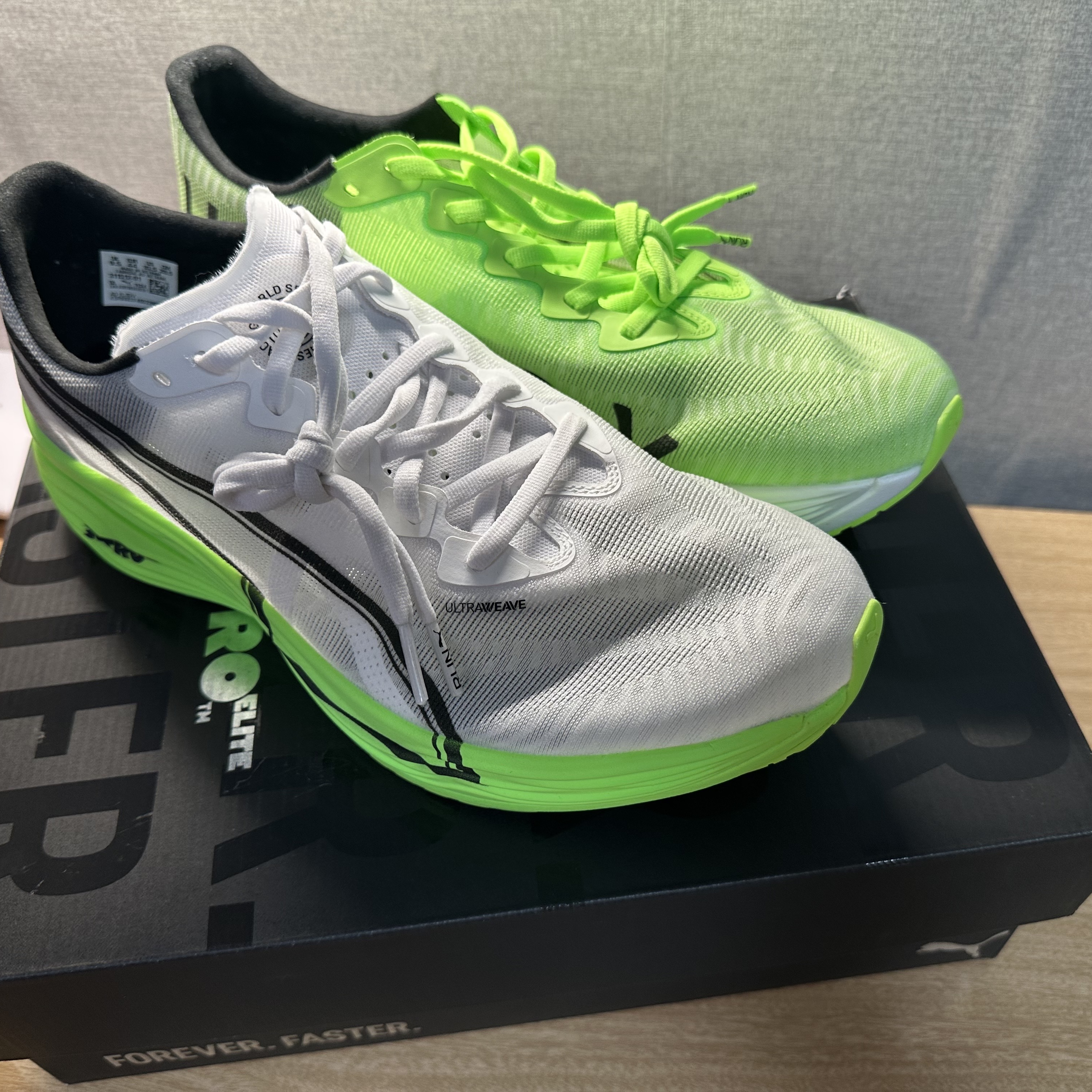Puma x Hyrox Deviate Nitro Elite 3 Green Glare 착용 스타일