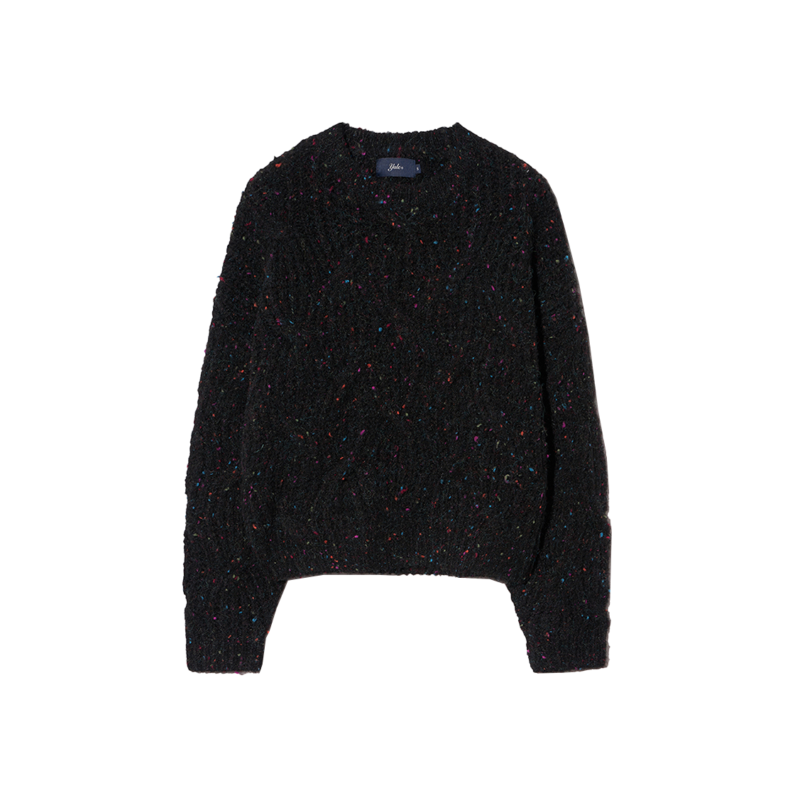 예일 우먼즈 넵 얀 빅 케이블 라운드 니트_퍼플(Yale Women's Nep Yarn Big Cable Round Knit Purple) - 1