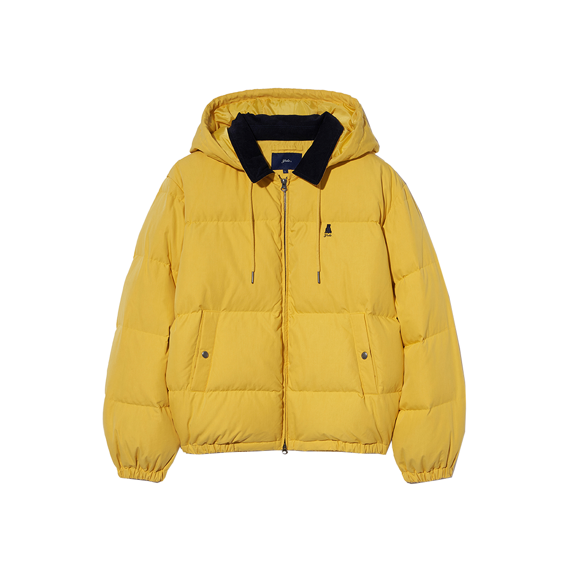 예일 탈부착 후드 쇼트 푸퍼 자켓_옐로우(Yale Detachable Hooded Short Puffer Jacket Yellow)