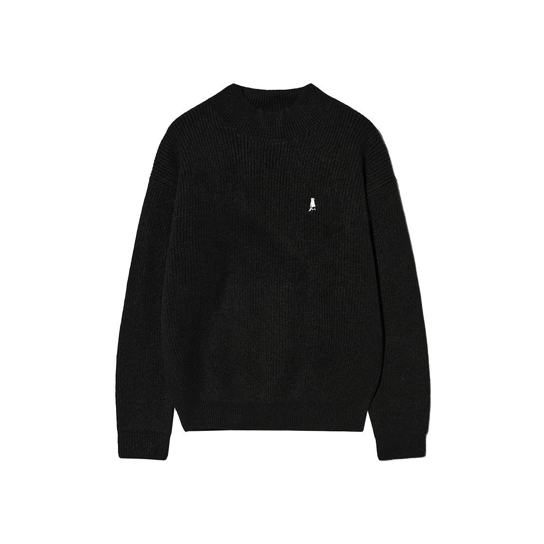 예일 부클레 모크넥 니트_블랙(Yale Buccle Mock Neck Crop Knit Black) - 1