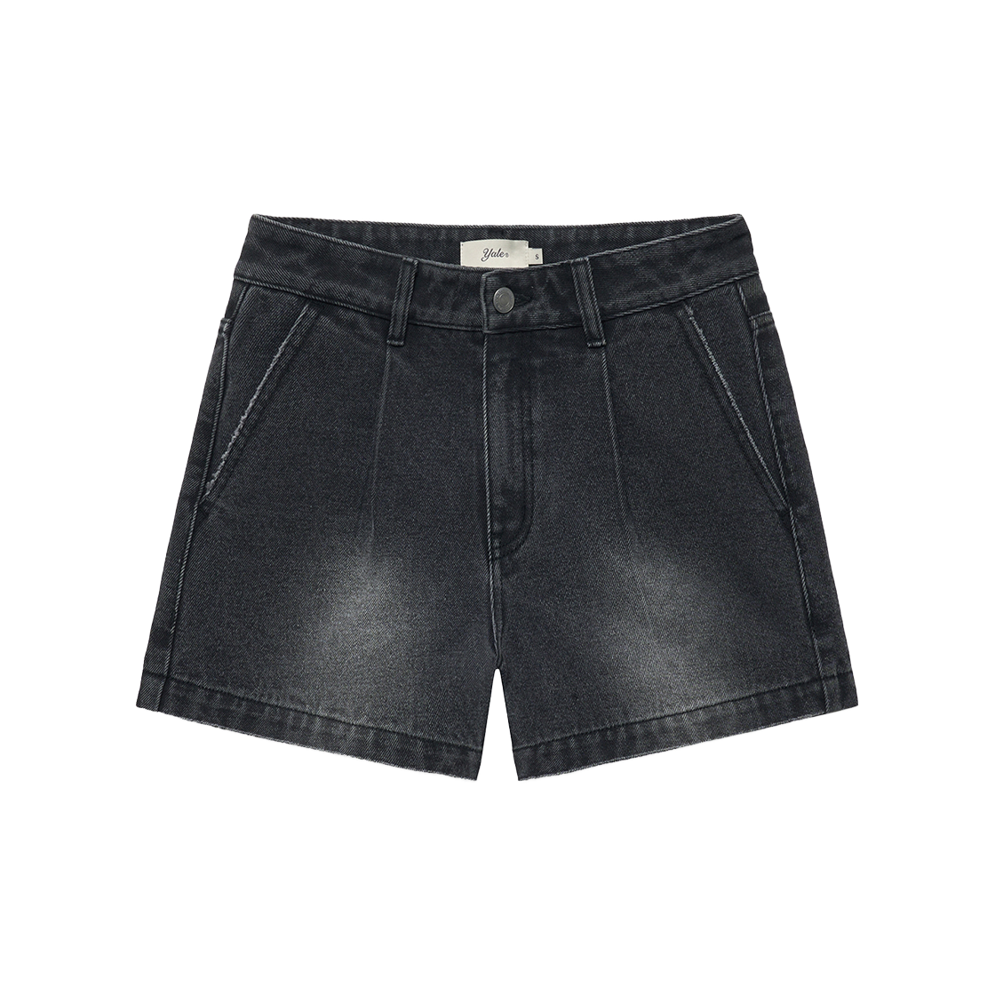 YFM1DP201ACH Yale Women's Denim Shorts Charcoal