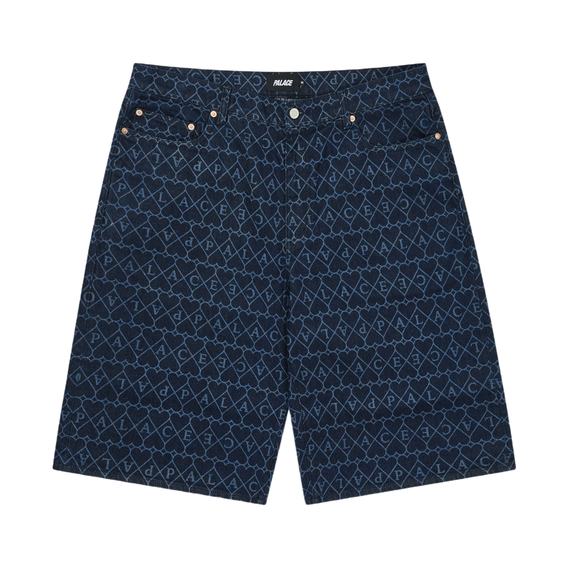 - Palace Heart Denim Short Indigo - 25FW