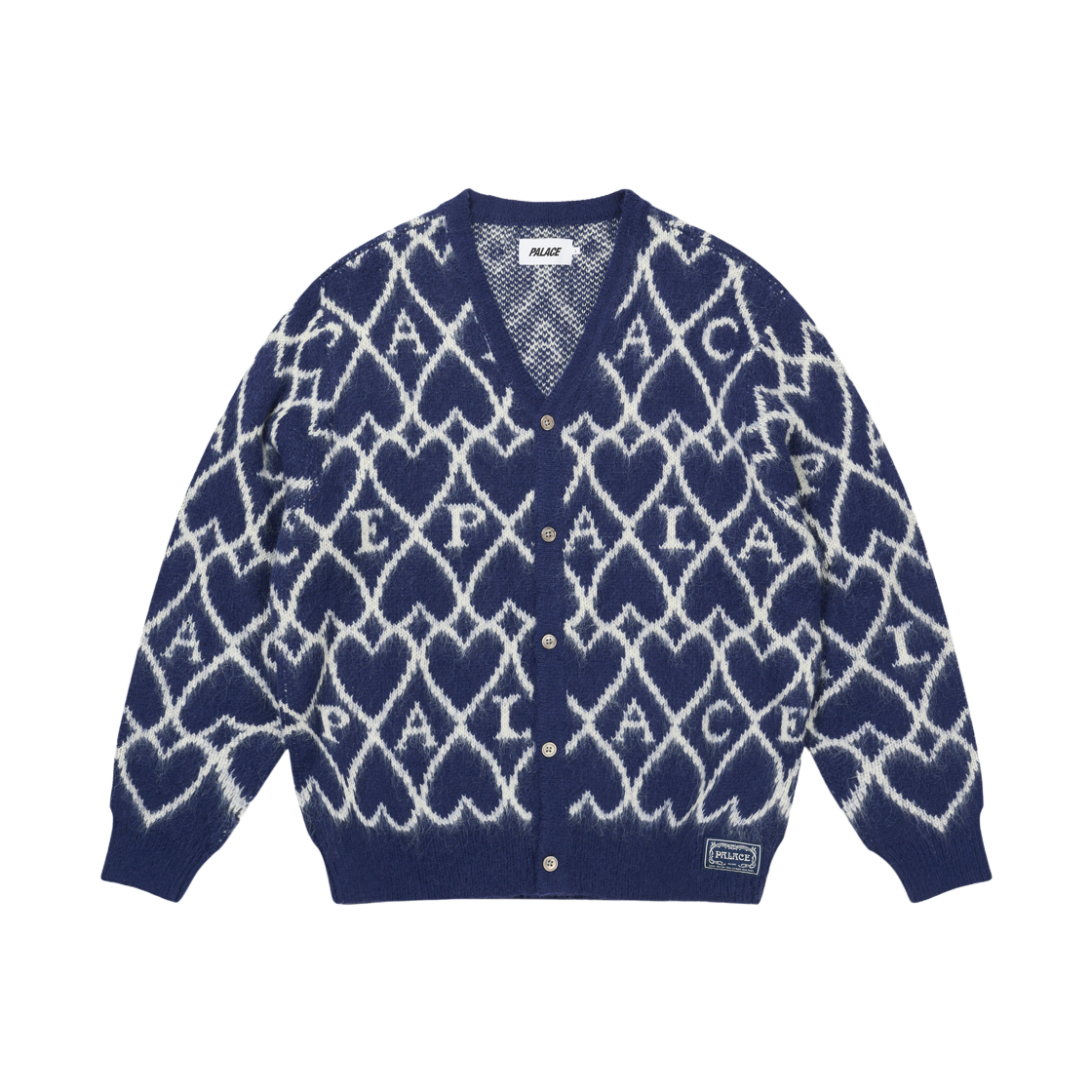 팔라스 헤어리 하트 니트 블루 - 25FW