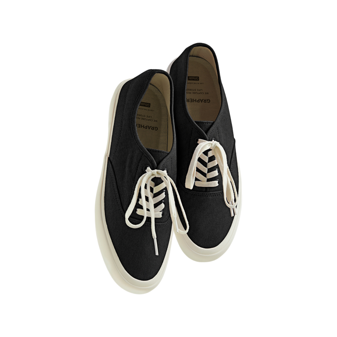 그라퍼리즈 아케이드 슈즈 차콜 에크루(GRAPHERIES Arcade Shoes Charcoal Ecru) - 2