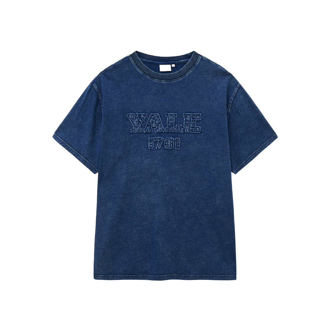예일 피그먼트 아플리케 티셔츠_네이비(Yale Pigment Applique T-Shirt Navy)