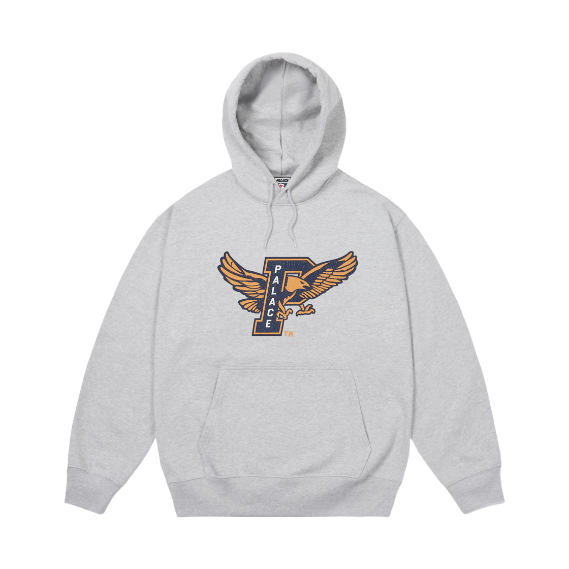 - Palace Eagles Hood Grey Marl - 25FW
