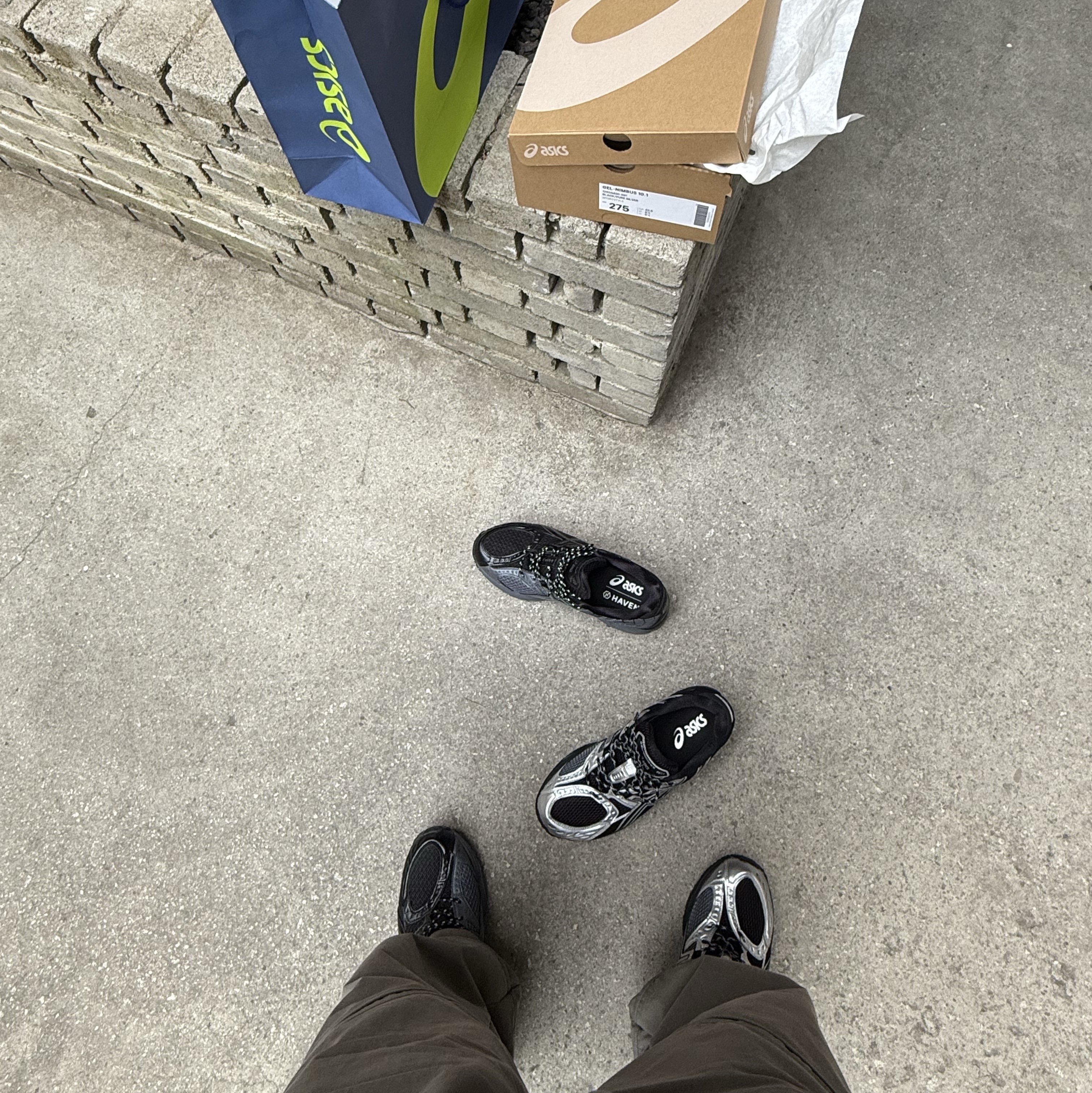 Asics Gel-Nimbus 10.1 Black Pure Silver - Korea Exclusive, Asics x Haven Gel-Nimbus 10.1 Black 착용 스타일 - 2