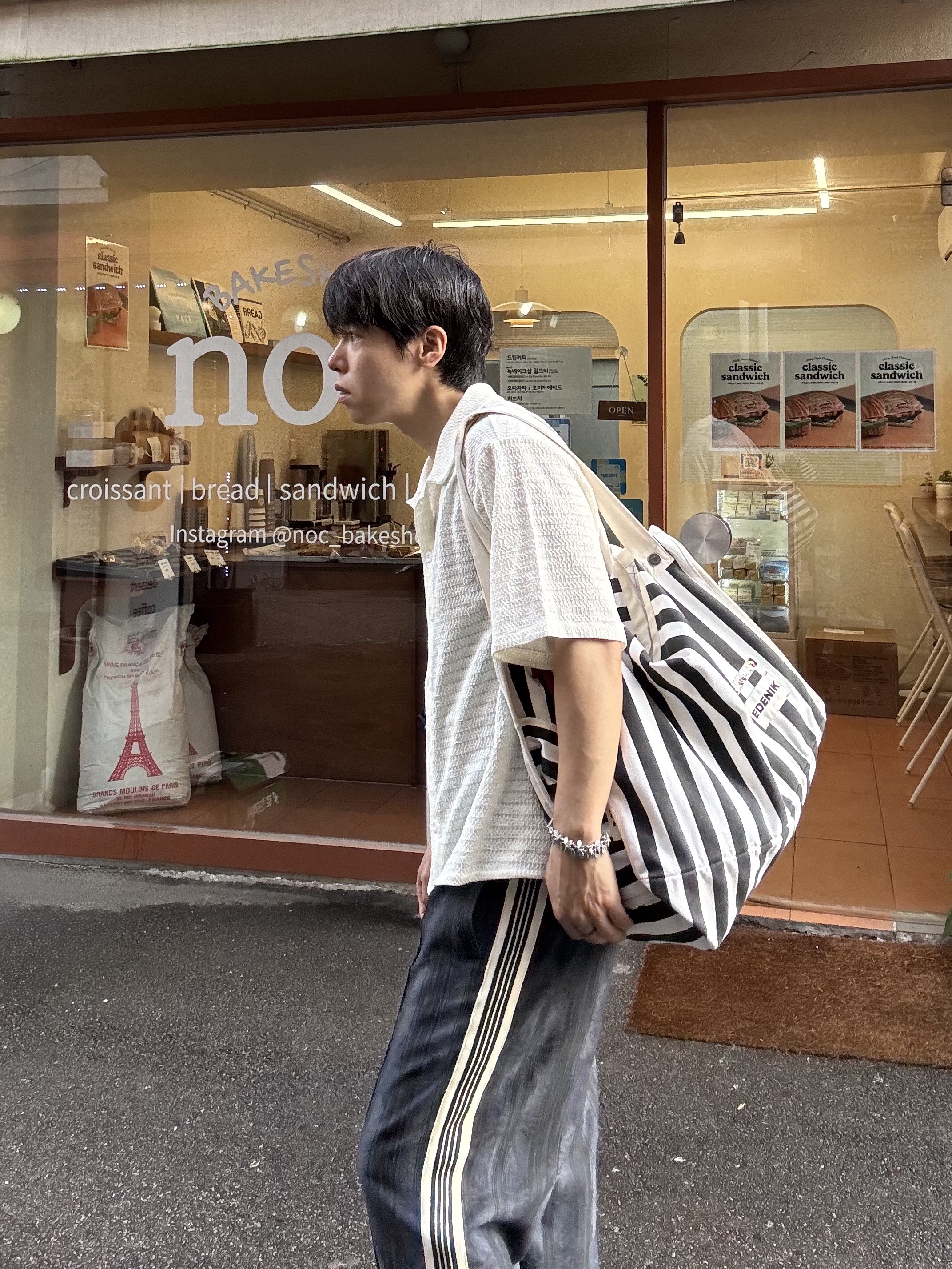 Hono Report Leaf Bracelet, On Running x Post Archive Faction (Paf) Cloudmonster 2 Seedling White 착용 스타일 - 1