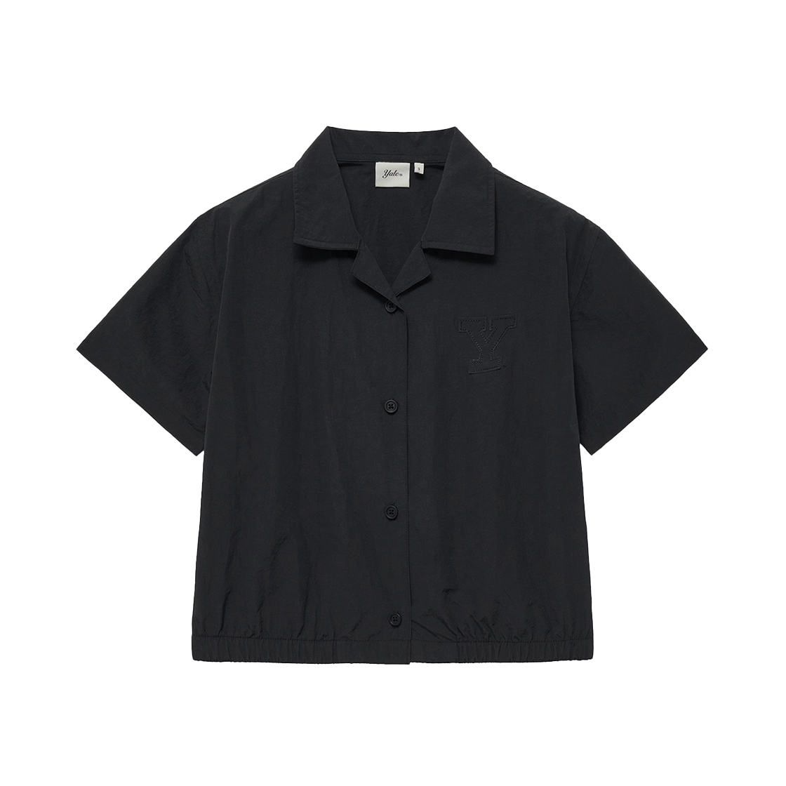 YFM1SH203ABK Yale Lightweight Half Sleeve Crop Shirt Black