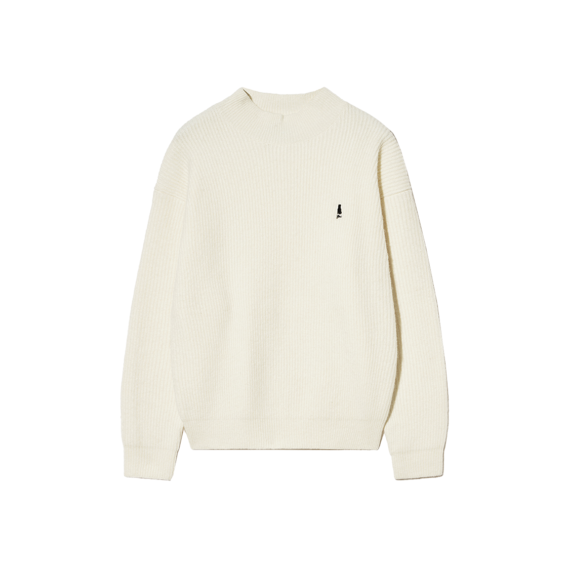 예일 부클레 모크넥 니트_아이보리(Yale Buccle Mock Neck Crop Knit Ivory) - 1