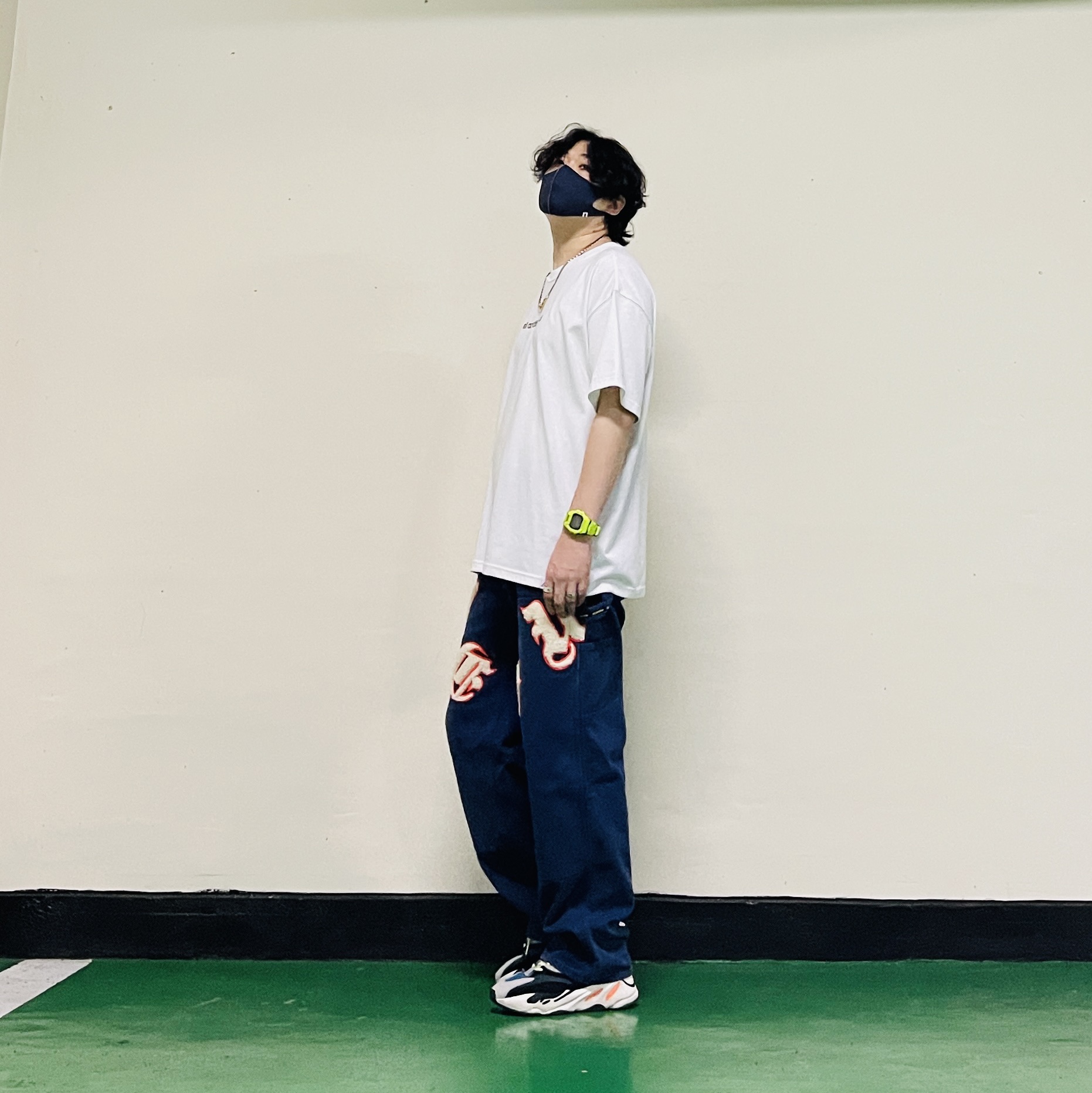 Nike ACG Dri-Fit T-Shirt Summit White - Asia, Supreme Old English Canvas Double Knee Painter Pant Navy - 25SS 착용 스타일 - 1