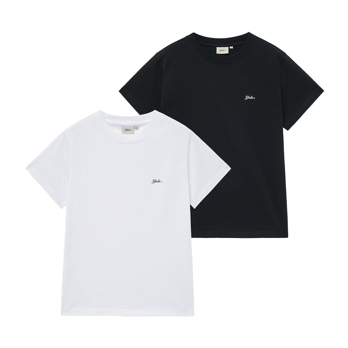 YFM9SS201ABK Yale [2PACK] Women's Snell Logo Short Sleeve White/Black