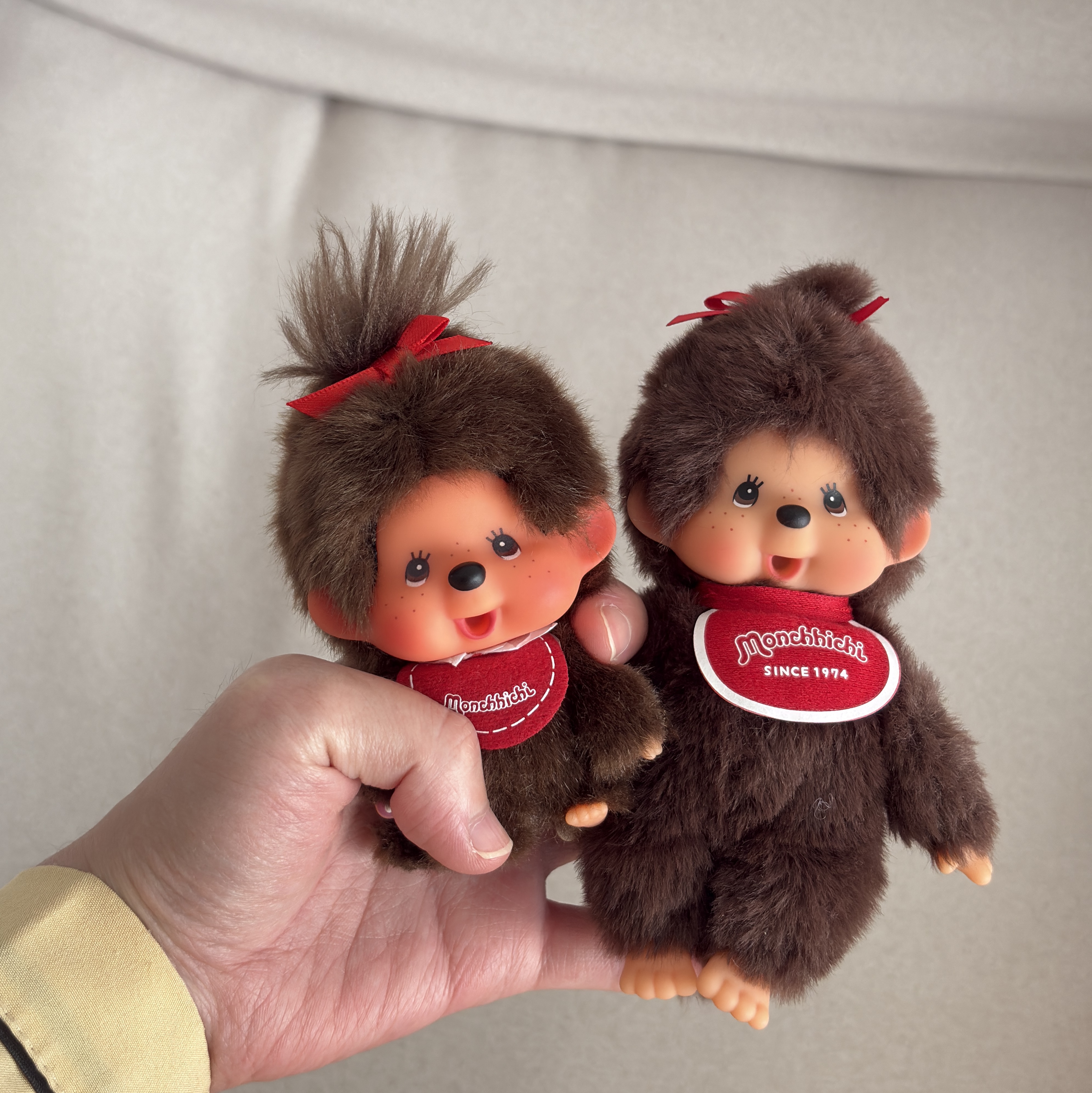 Monchhichi Bighead SS Girl Key Chain Brown, Monchhichi SS Girl Key Chain Brown 착용 스타일