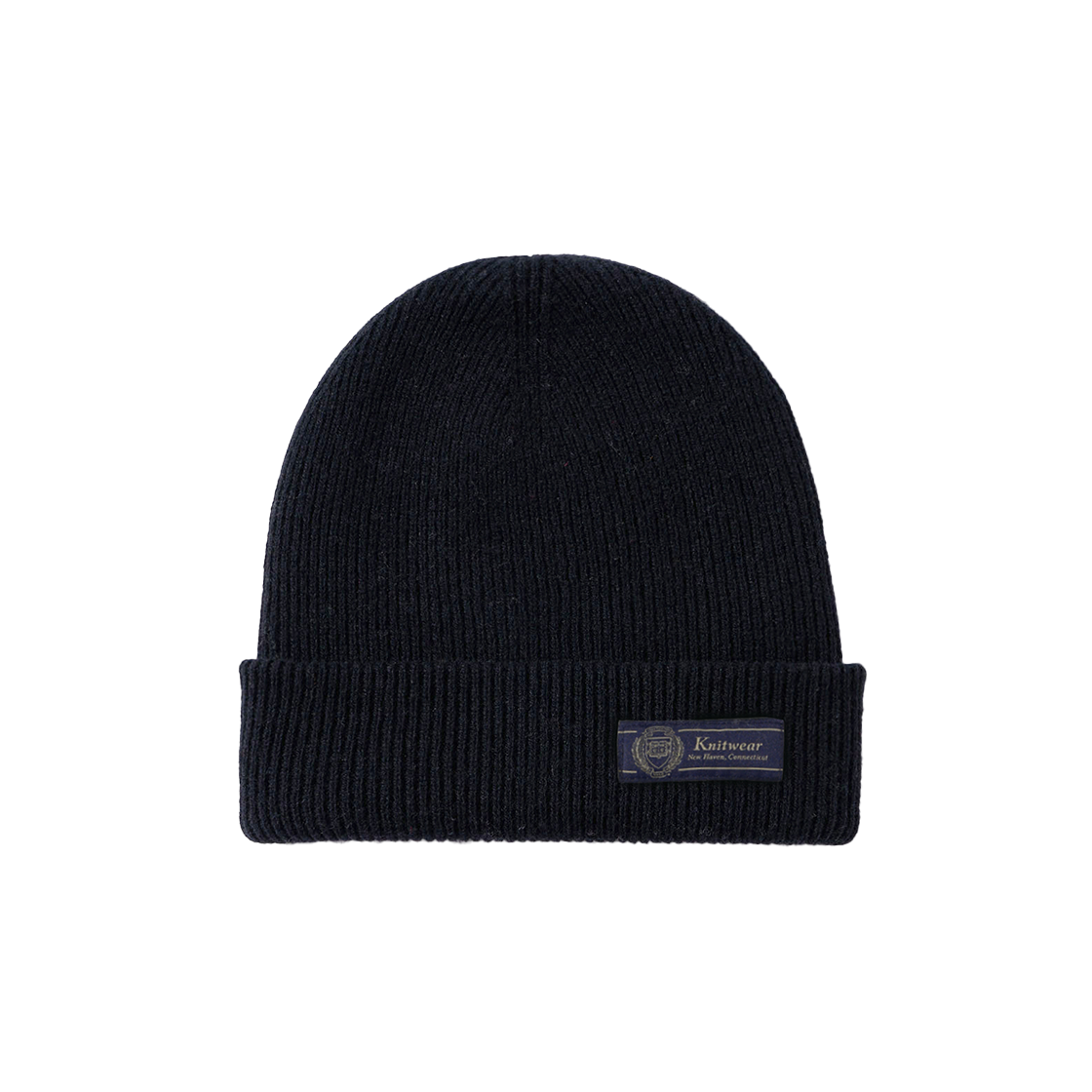 예일 울 니트 비니_블랙(Yale Wool Knit Beanie Black)