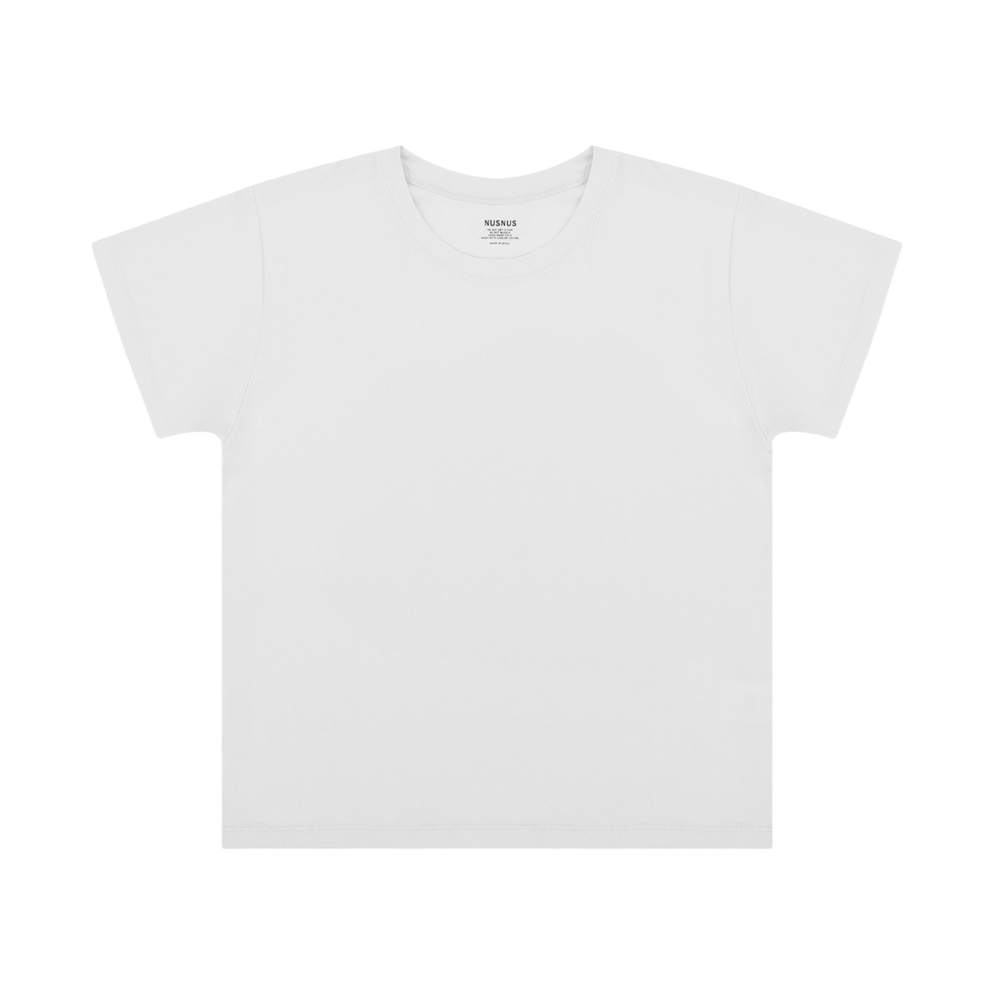(W) 누스누스 퓨어 스트레치 티셔츠 화이트((W) Nusnus Pure Stretch T-shirt White)
