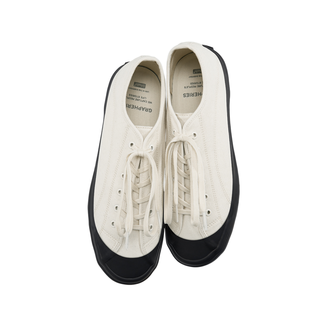 그라퍼리즈 데이즈 슈즈 에크루 블랙(GRAPHERIES DAYS Shoes Ecru Black) - 2