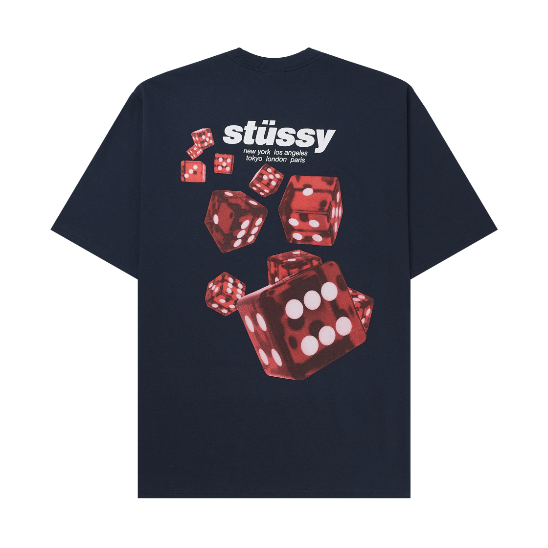 스투시 롤러스 티셔츠 네이비