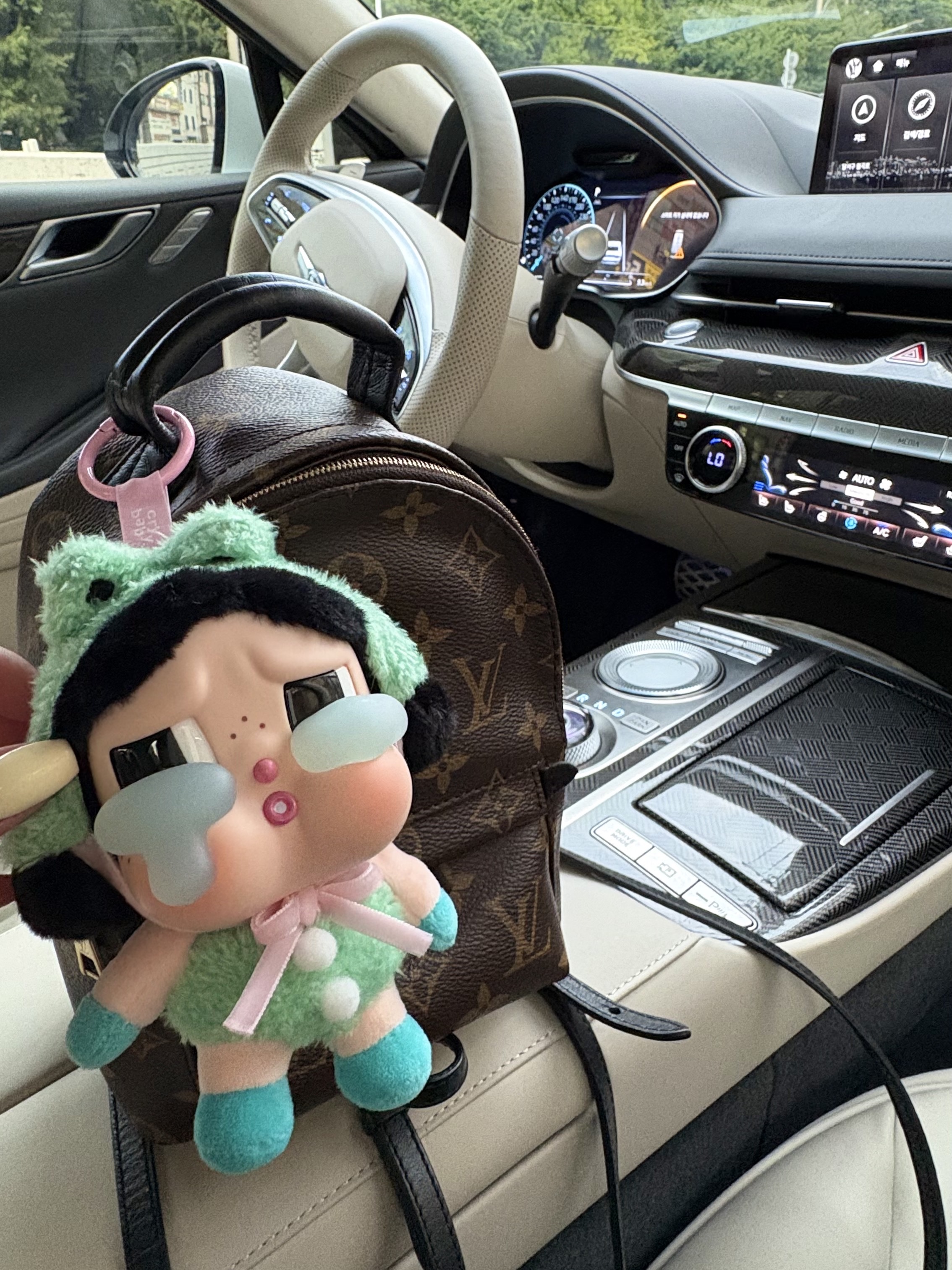 Pop Mart Crybaby Crying Again Series Plush Keyring What A Frog (Opened Case), Louis Vuitton Palm Springs Mini Backpack Monogram 착용 스타일