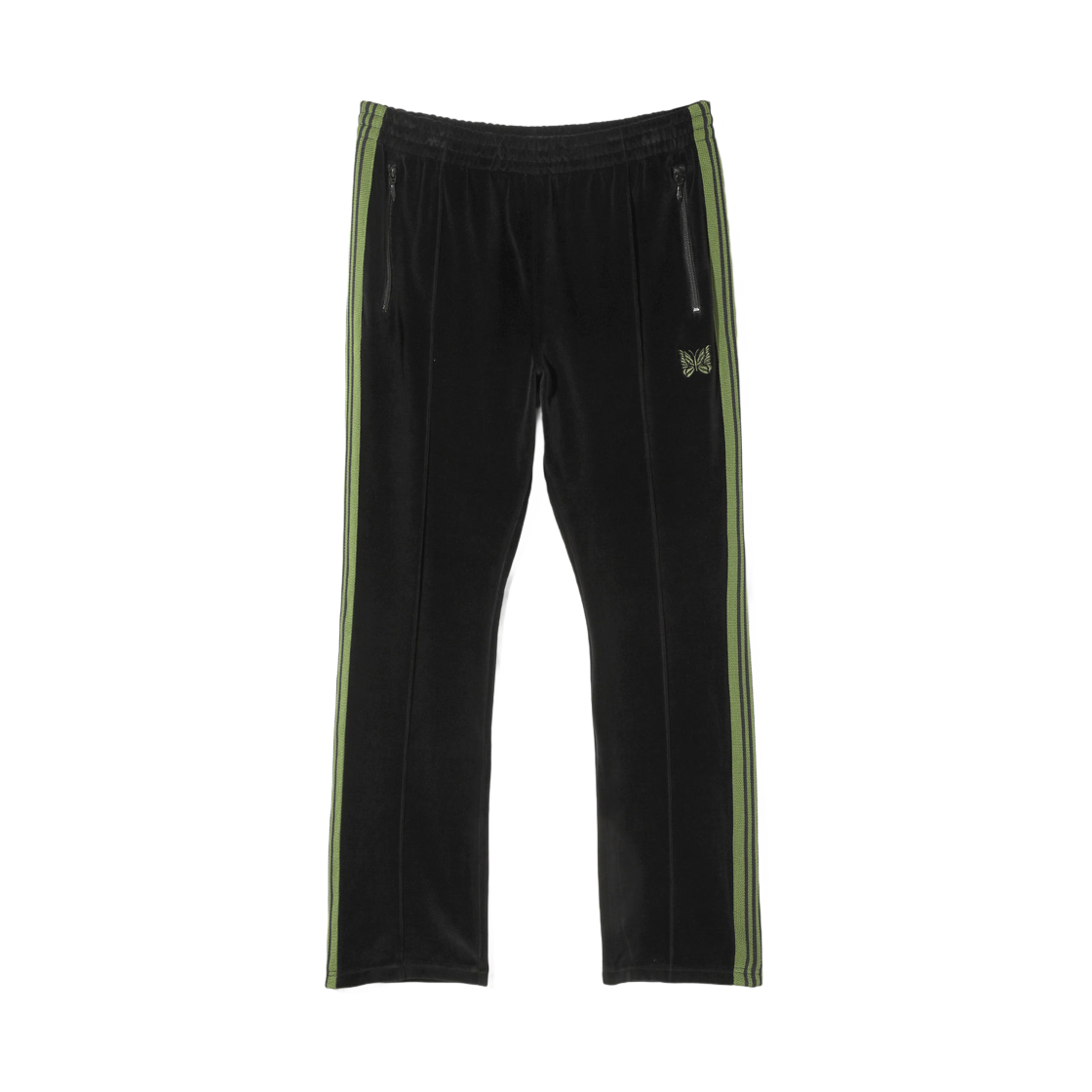 RW325C Needles Narrow Track Pants C/PE Velour Black