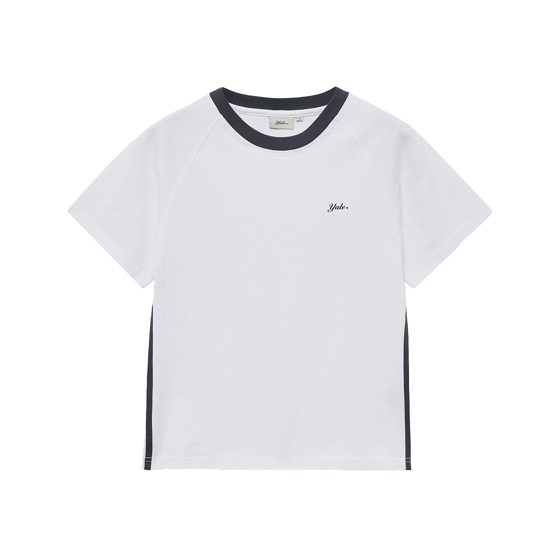 예일 스넬로고 테이핑 티셔츠_화이트(Yale Snell Logo Taping T-Shirt White)