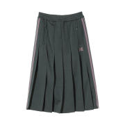 (W) Needles Pleated Track Skirt Poly Smooth Green