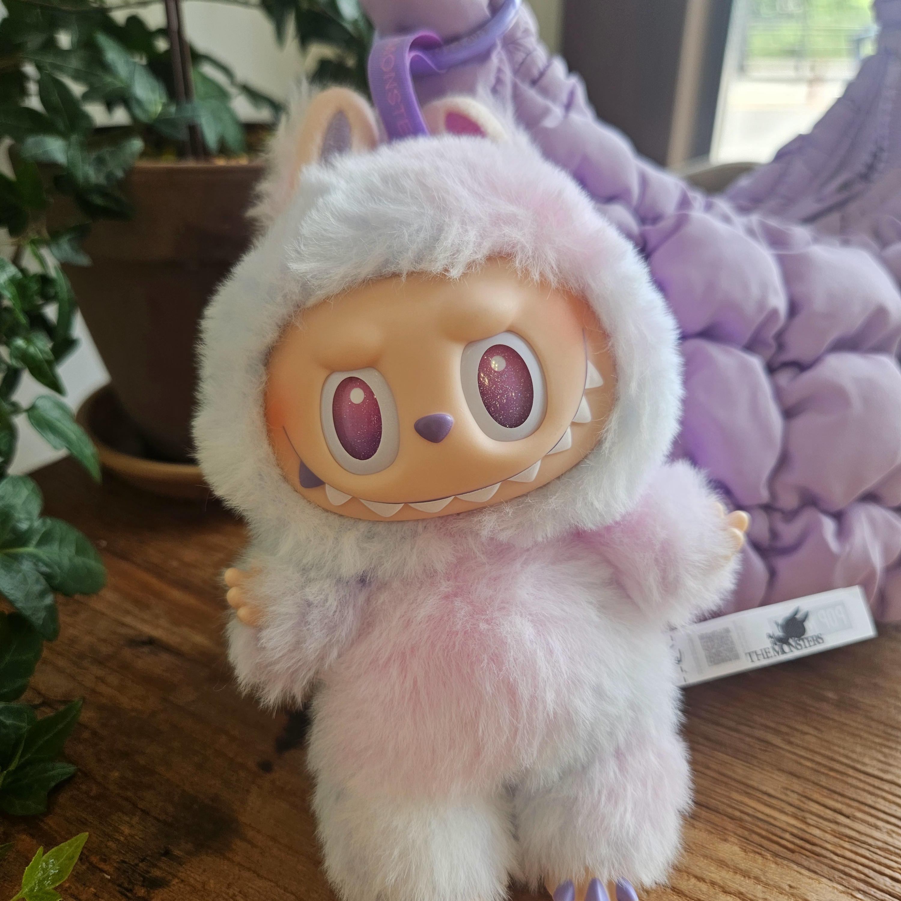 Pop Mart Labubu The Monsters Highlight Series Luck Keyring (Opened Case), COS Quilted Micro Bag Purple 착용 스타일 - 1