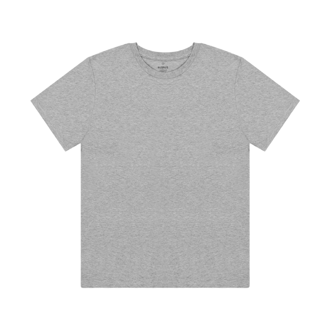 (W) 누스누스 베이직 라운드 넥 티셔츠 그레이((W) Nusnus Basic Round Neck T-Shirt Gray)