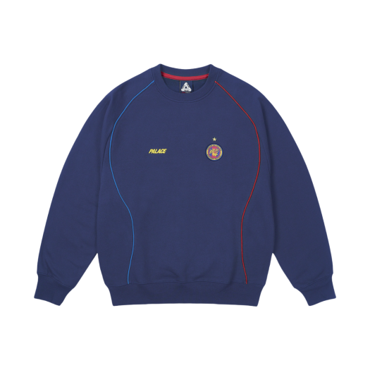 팔라스 플래그 스트라이프 크루넥 네이비 - 22SS | Palace | KREAM