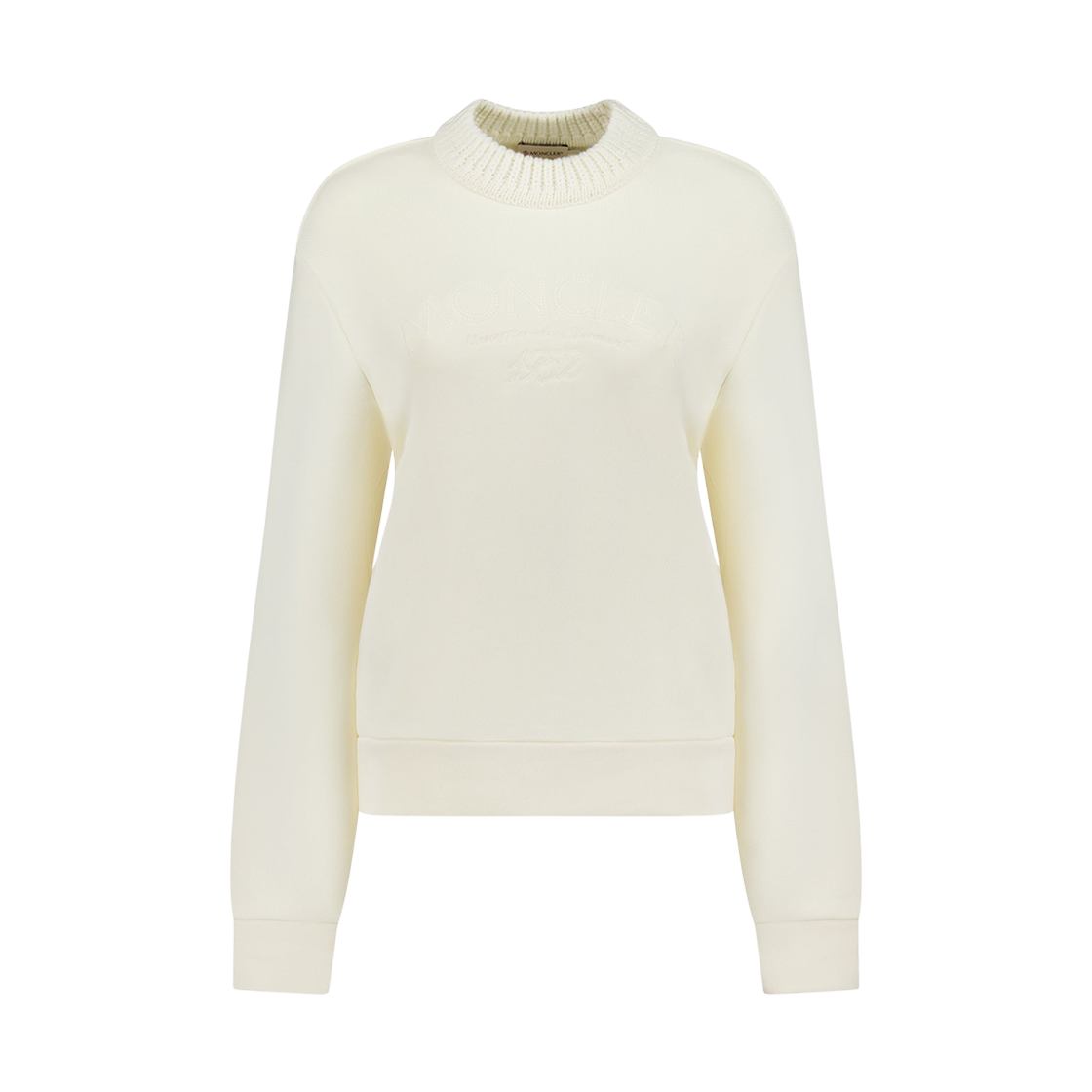 (W) 몽클레르 자수 로고 스웨트셔츠 화이트 - 25FW((W) Moncler Embroidered Logo Sweatshirt White - 25FW)