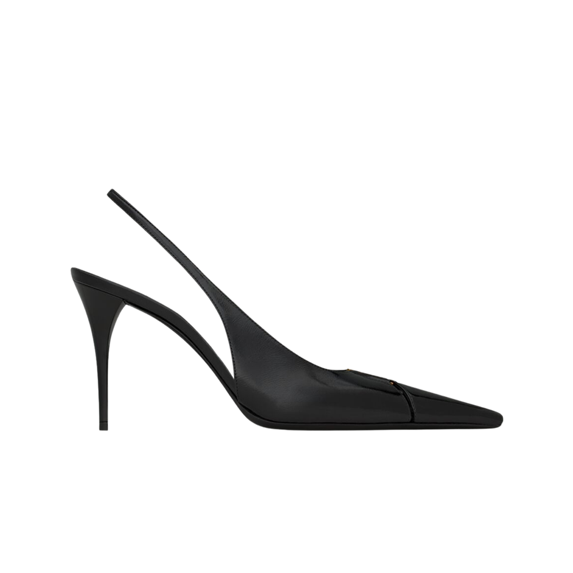 (W) 생로랑 스무스 레더 베이비론 브레테유 슬링백 펌프스 블랙((W) Saint Laurent Babylone Breteuil Slingback Pumps in Smooth Leather Black) - 1
