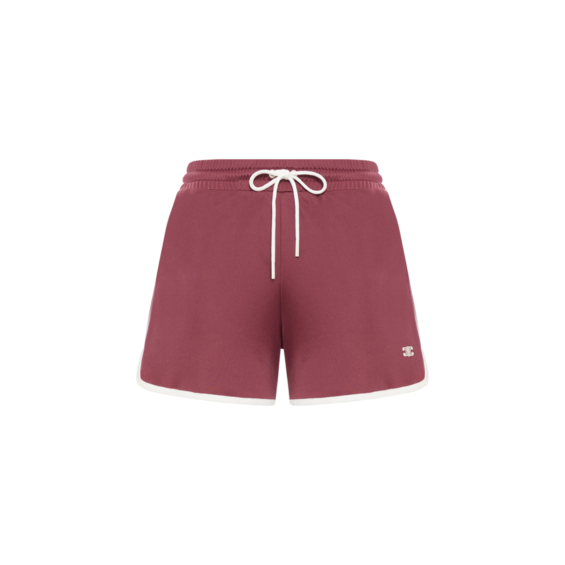 (W) 셀린느 미니 숏 조거 쇼츠 트리옹프 로고 코르데반 크림((W) Celine Mini Short Jogger Shorts with Triomphe Logo Cordevan Cream)