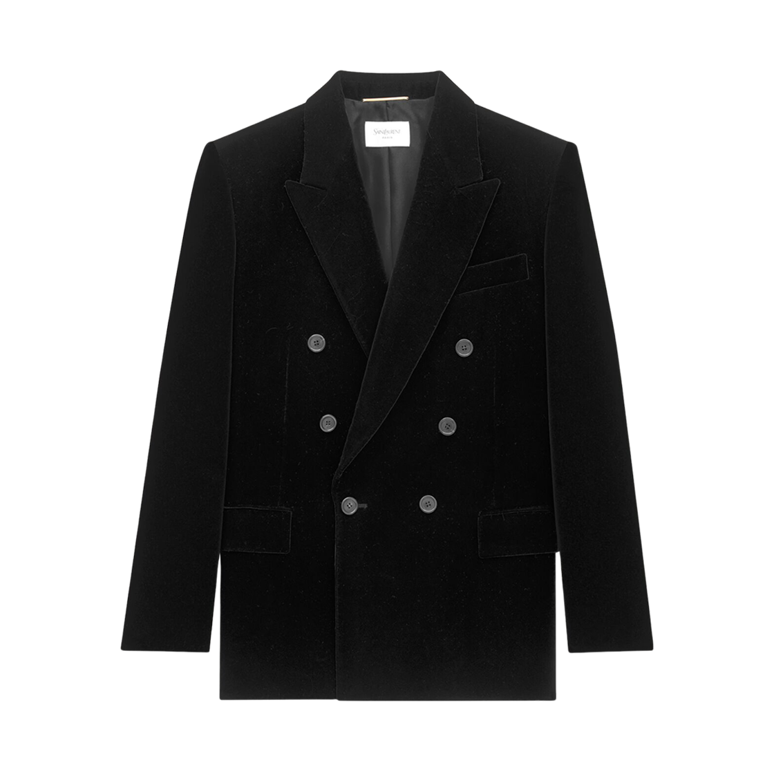 842990-Y525R-1000 (W) Saint Laurent Cassandre Jacket in Velvet Black