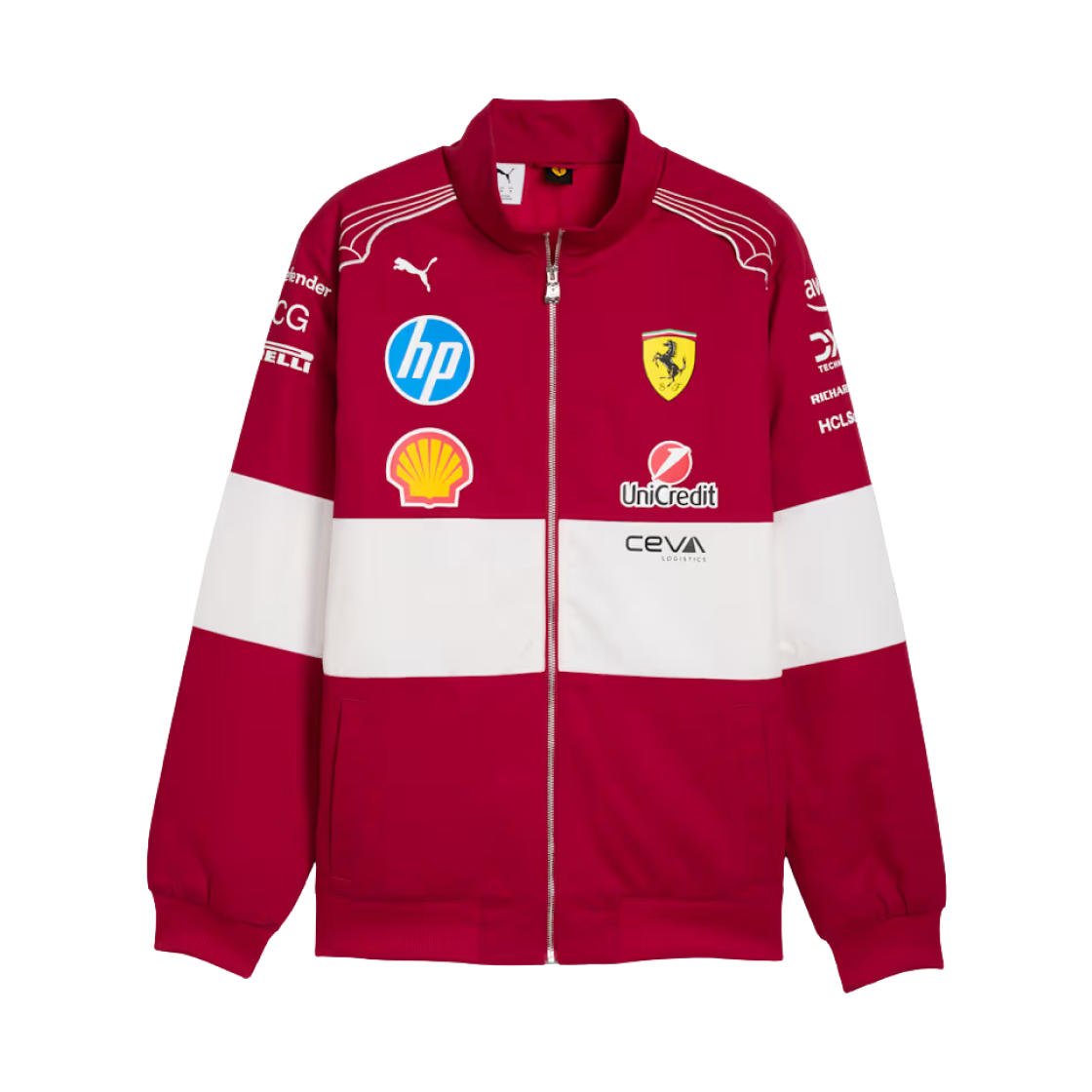 스쿠데리아 페라리 x 푸마 2025 팀 자켓 다크 체리(Scuderia Ferrari x Puma 2025 Team Jacket Dark Cherry)