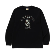 BAPE City Camo College L/S T-Shirt Black
