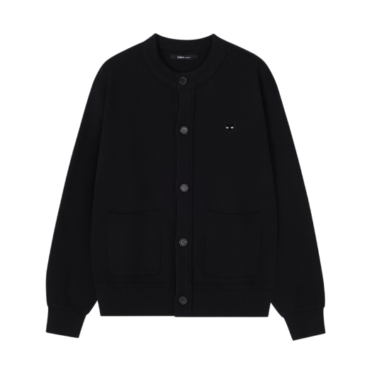 SH5KT806BK SONGZIO ZZERO Cashmere Blend Round Neck Cardigan Black