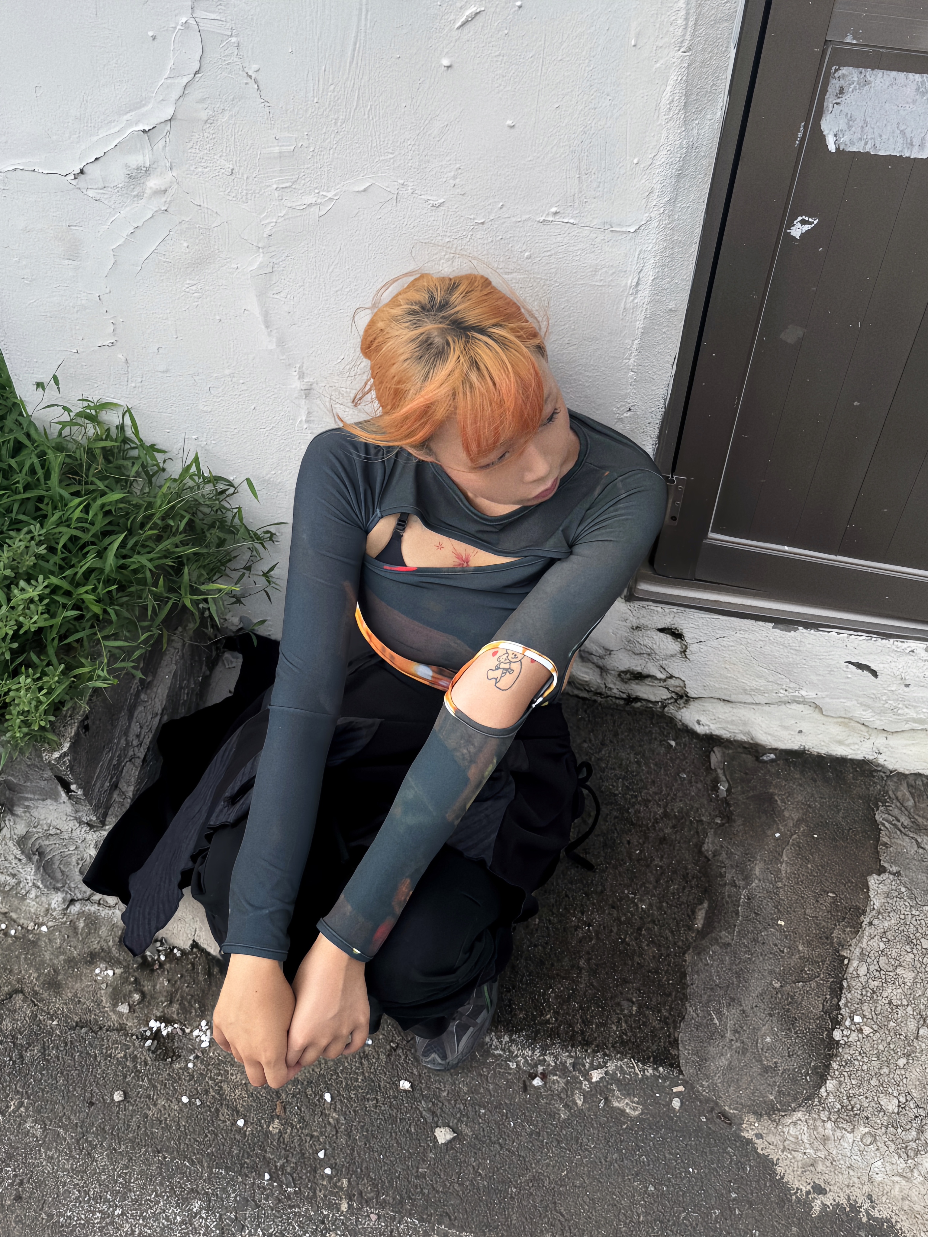 Asics x Andersson Bell Gel-Sonoma 15-50 Black Green 착용 스타일 - 2