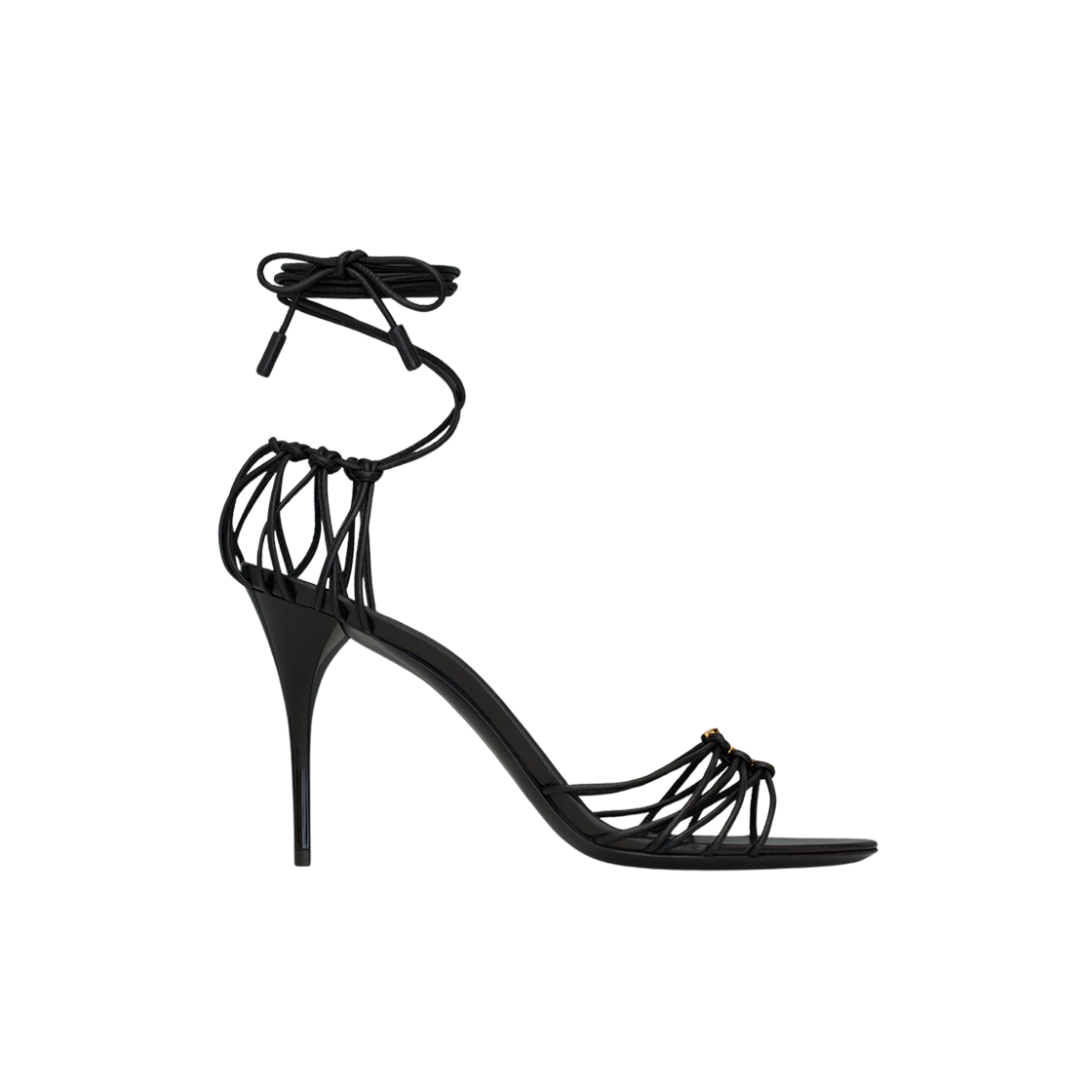 (W) 생로랑 소프트 레더 베이비론 샌들 블랙((W) Saint Laurent Soft Leather Babylone Sandal Black) - 1
