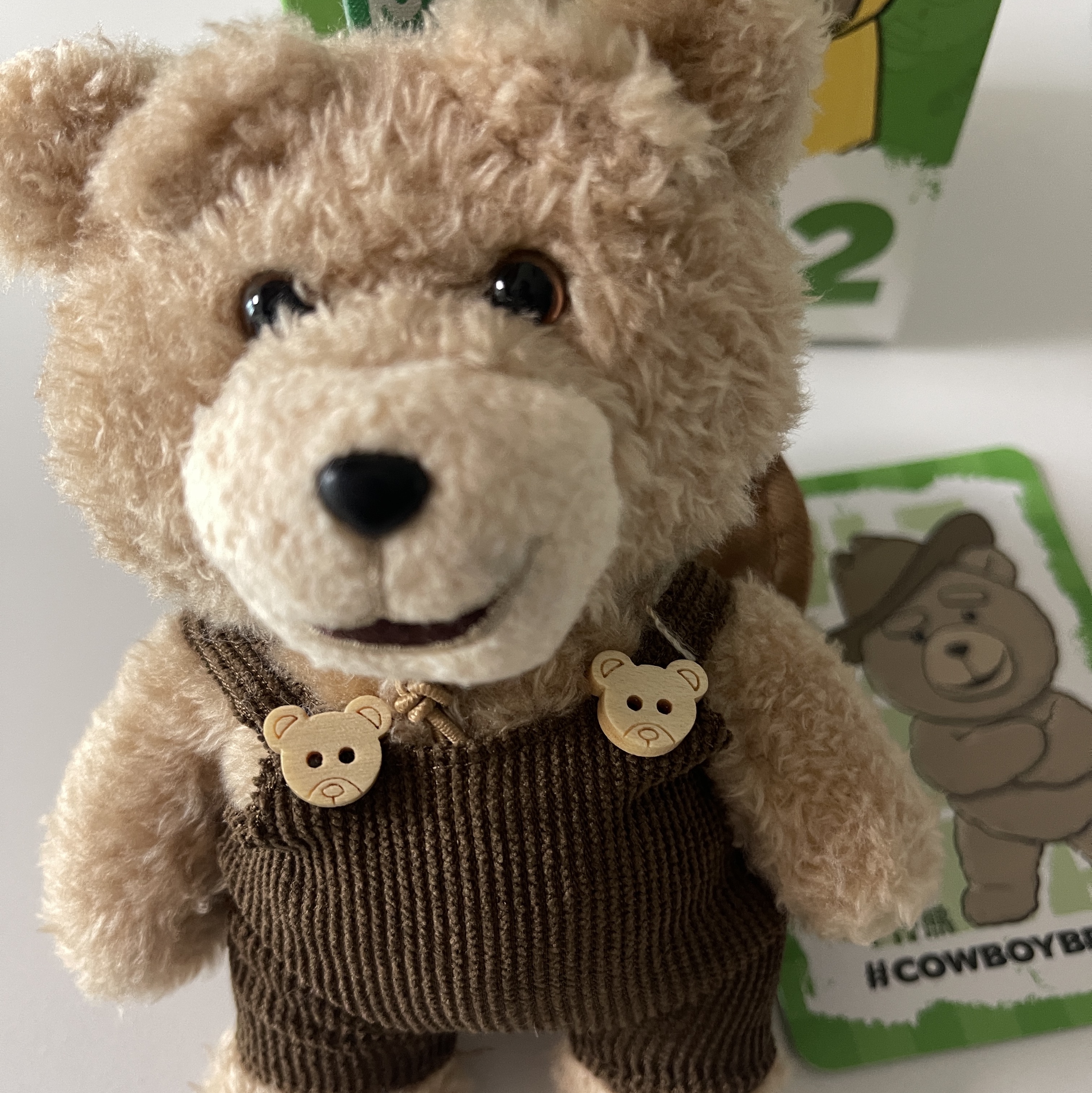 Pop Mart Ted2 Teddy Bear Action Plush Pendant Cowboy Bear (Opened Case) 착용 스타일 - 3