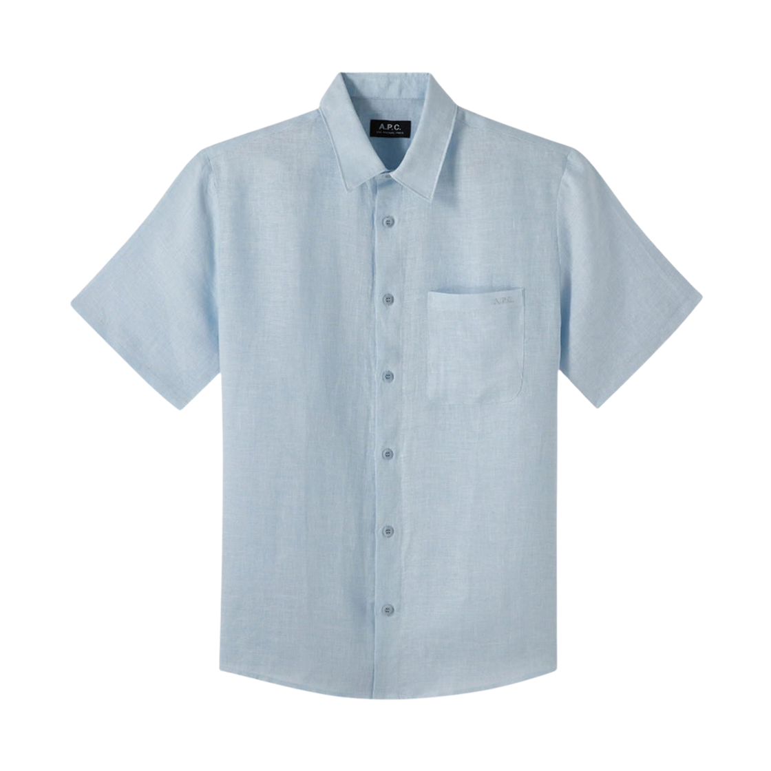 아페쎄 벨리니 로고 숏슬리브 셔츠 페일 블루(A.P.C. Bellini Logo Short Sleeve Shirt Pale Blue) - 1
