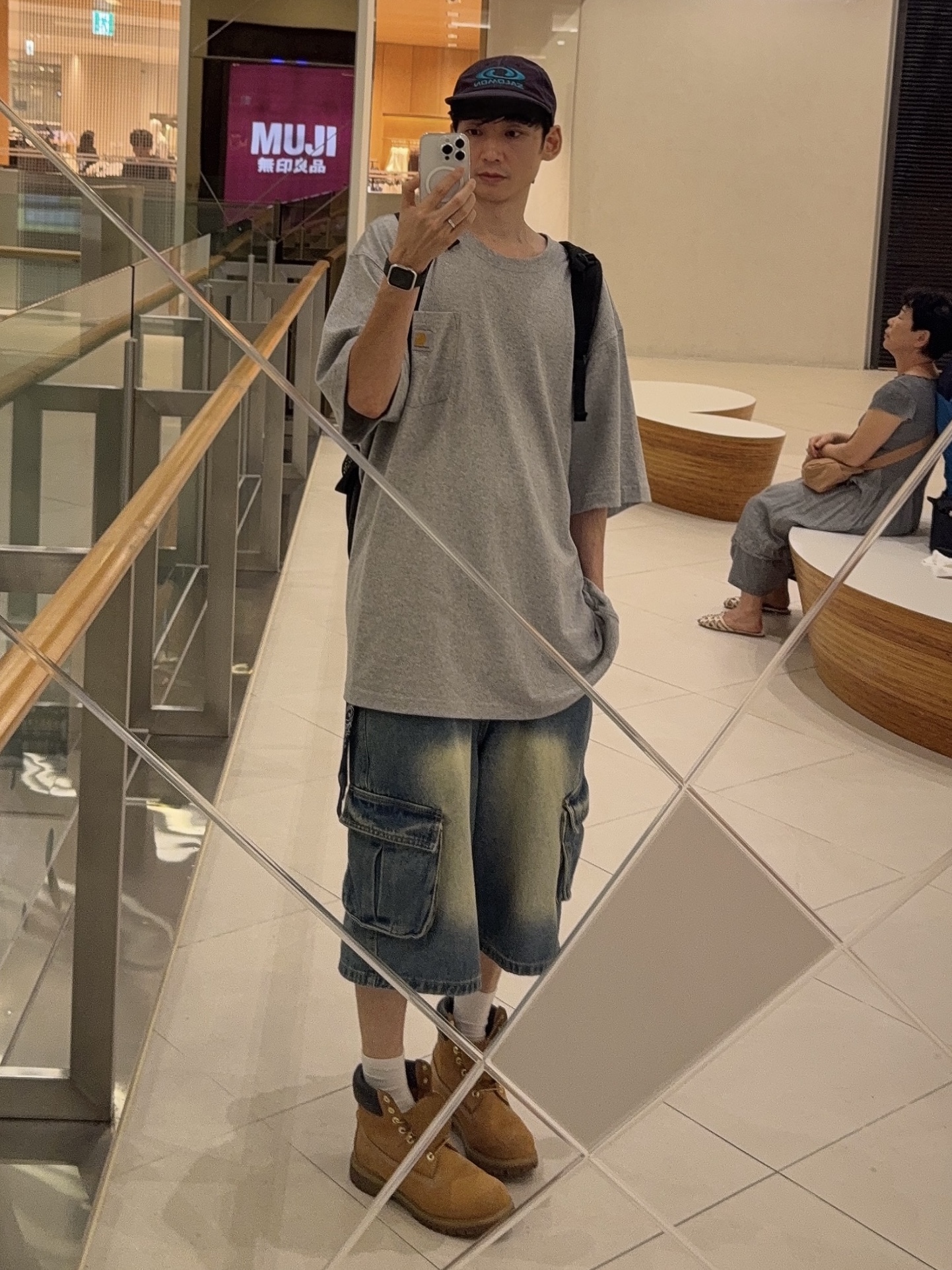 Timberland Premium 6 inch Waterproof Boot Wheat Nubuck - Medium, Carhartt Loose Fit Heavyweight Regular Short Sleeve Pocket T-Shirt Heather Grey 착용 스타일 - 1